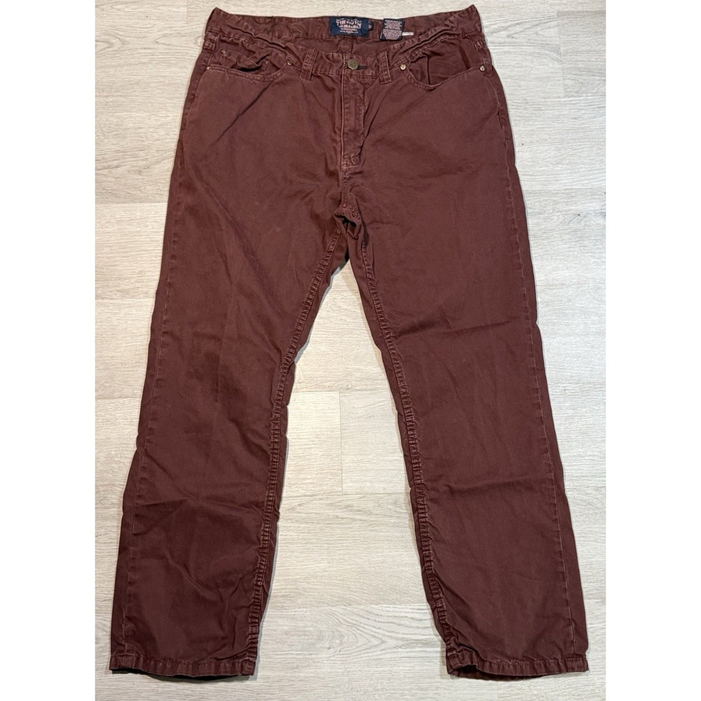 The New Ivy Brand Classic Trouser Pants Men's Size 36x30 Burgundy Cotton Casual